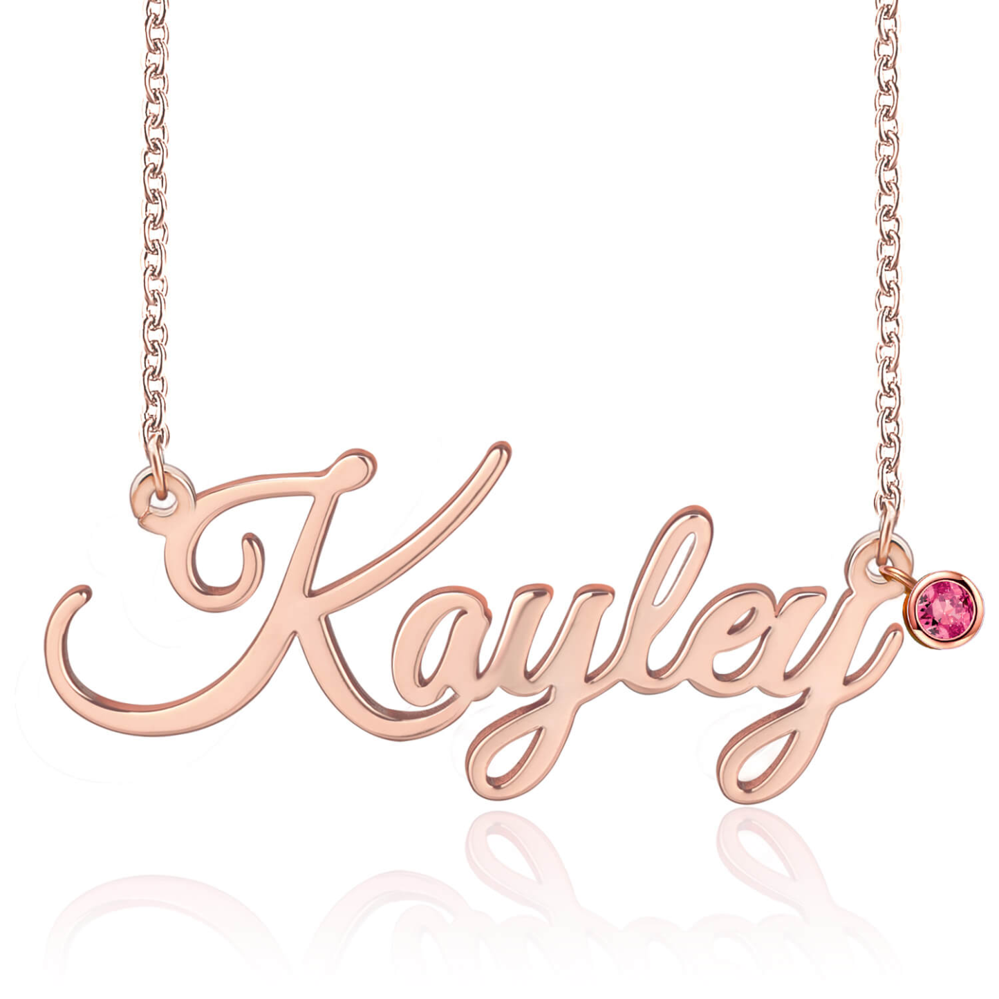 Personalized Necklace With Birthstone Custom 1 Name Necklace Gift For Women | Jessemade