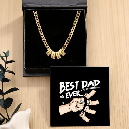 Personalized Mens Cuban Link Chain Necklace with 1–6 Names