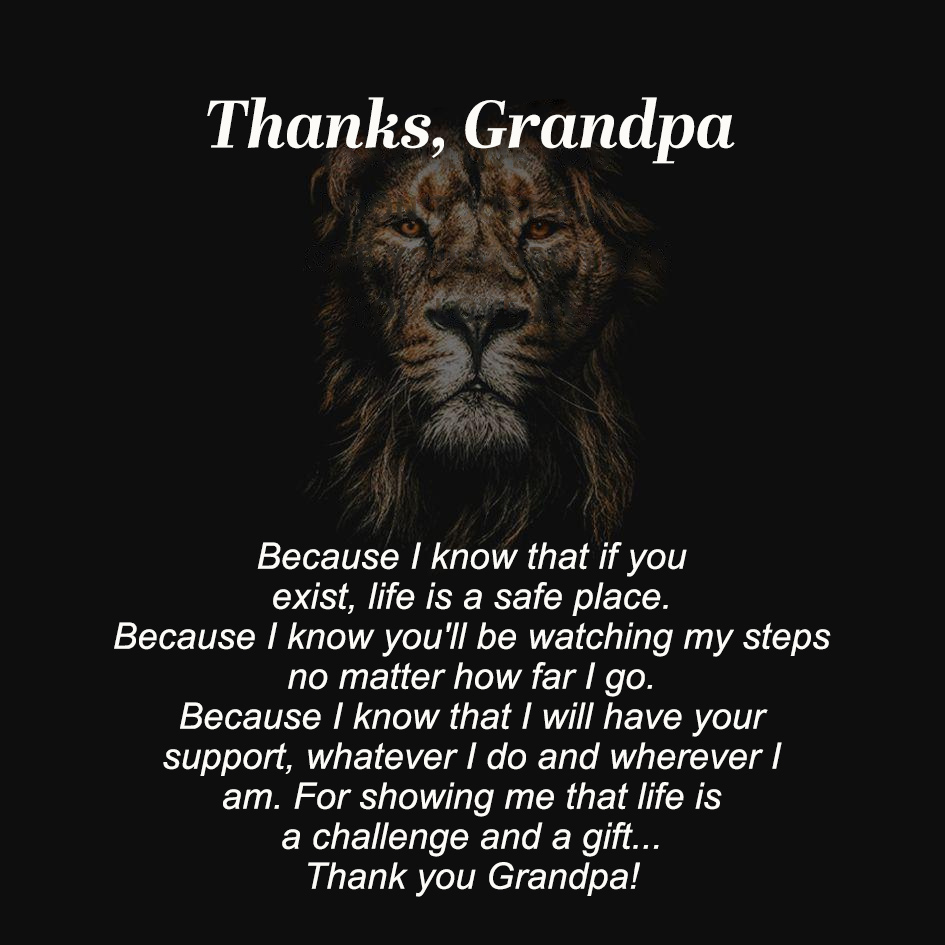 To My Grandpa Warm Gift Card, Special Card For Grandpa