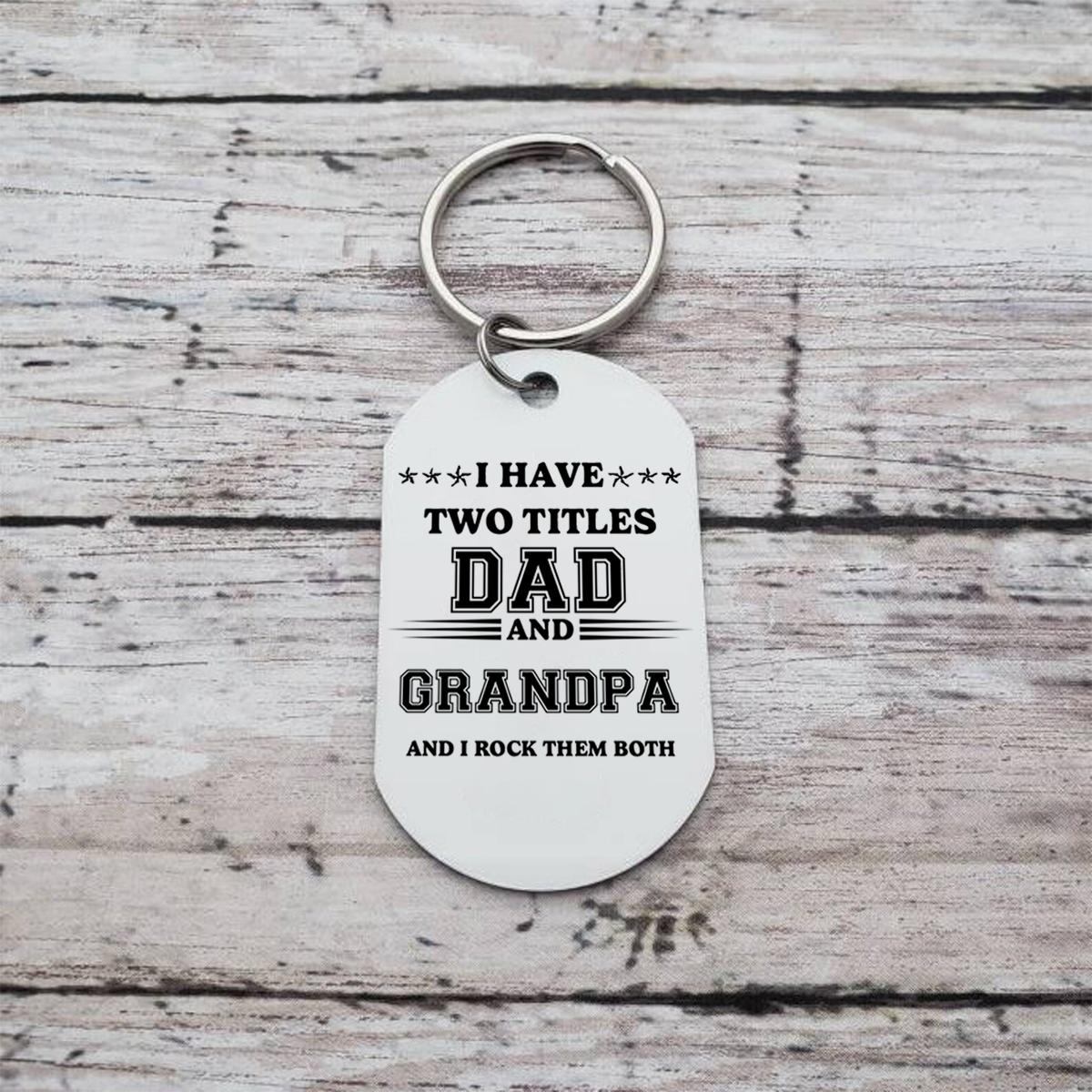 Personalized Dad's "First Dad Now Grandpa" Fist Keychain Custom Names Gift For Grandpa - Father's Day