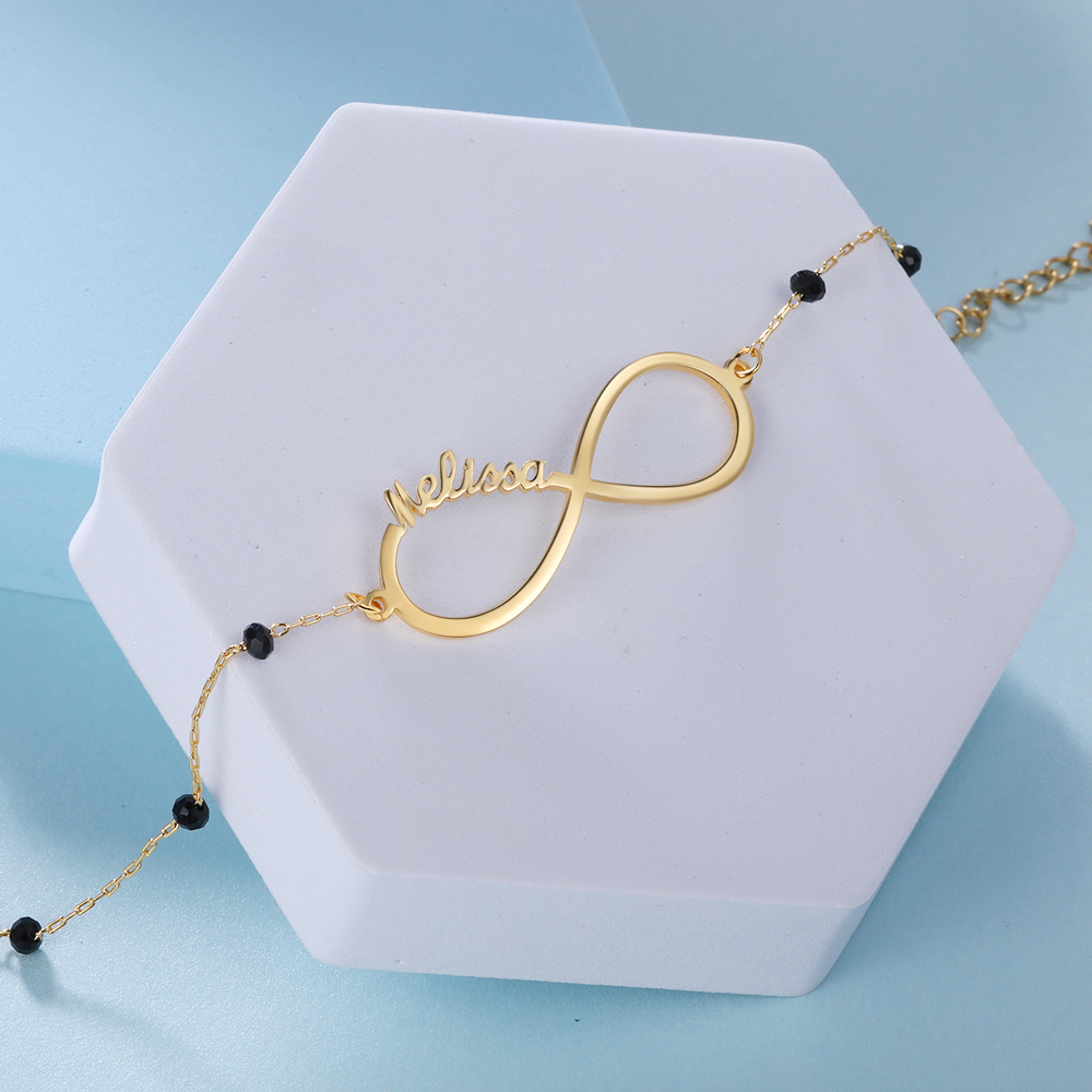 Personalized Infinity Bracelet Custom 1 Name Bracelet Gift For Women | Jessemade