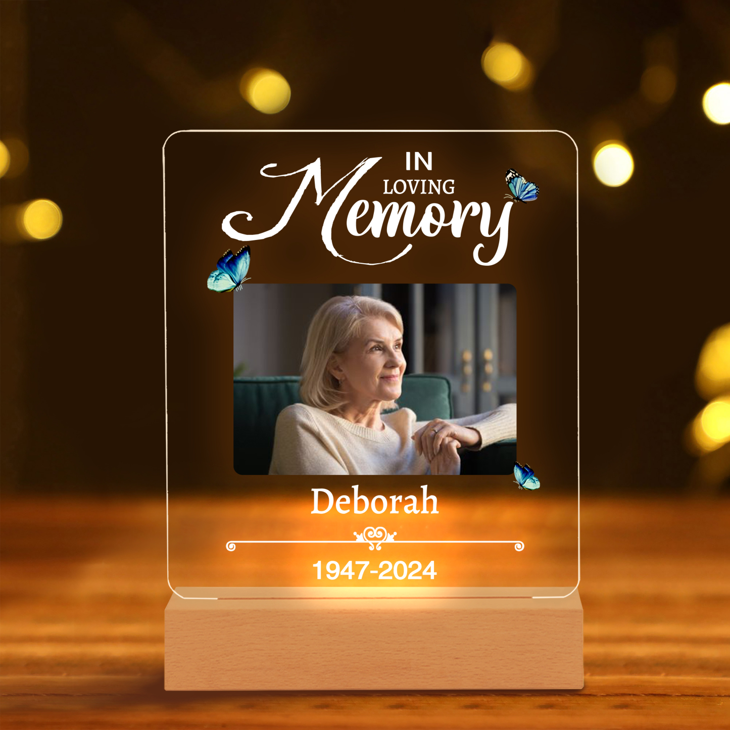 Photo-Personalized Family Night Light Custom Text LED Lamp Mother's Day Gift For Family