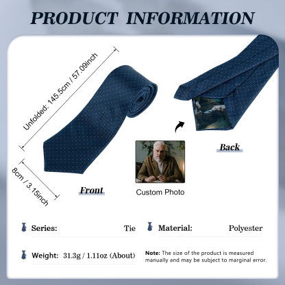 Happy Father's Day Tie with Customizable Photo for Dad