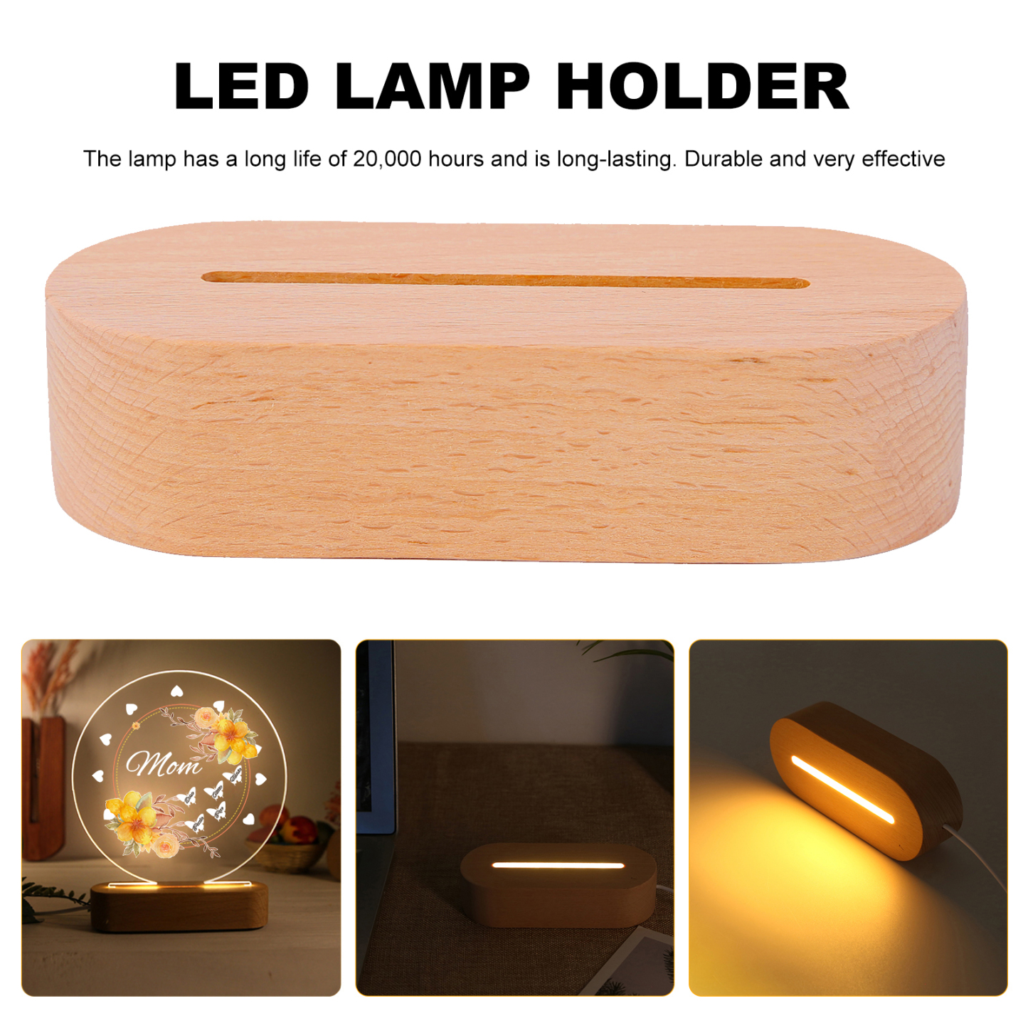 5 Name-Personalized Home Night Light Customized Family Member Names with LED Lighting Bedroom Decor for Mom