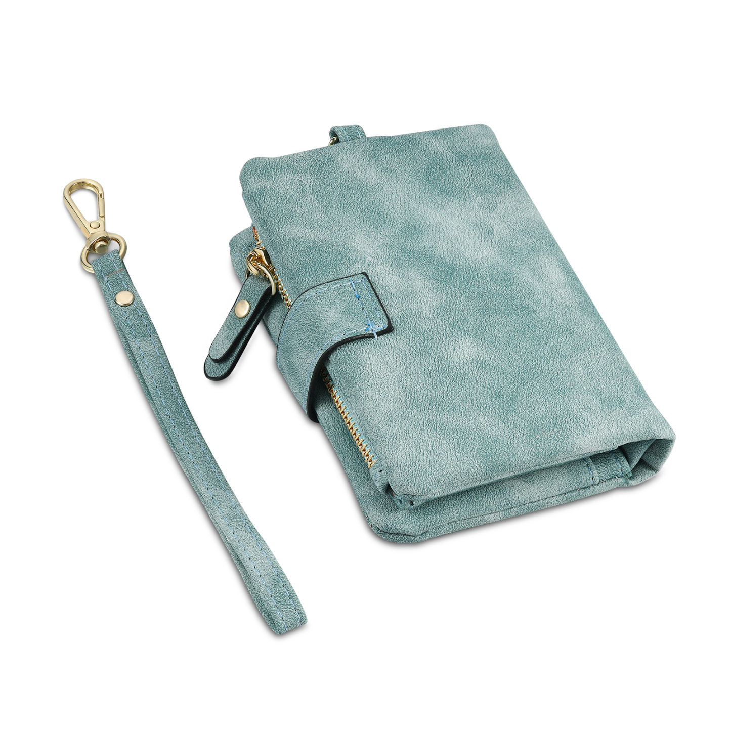 Green Color Personalized Birthday Flower Leather Wallet Engraving Name Wallet Gifts for Women