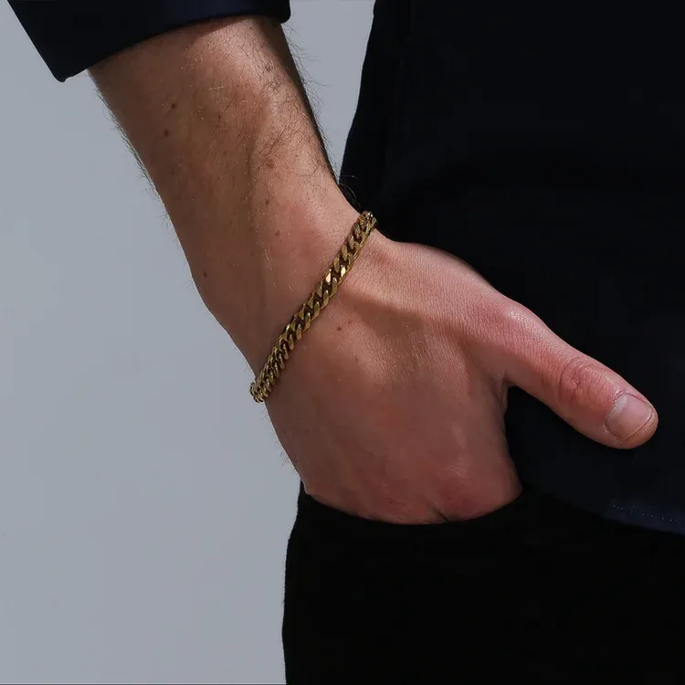 To My Man I LOVE YOU Cuban Chain Bracelet Stainless Steel Bracelet Romantic Gift