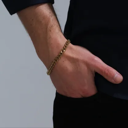 To My Man I LOVE YOU Cuban Chain Bracelet Stainless Steel Bracelet Romantic Gift