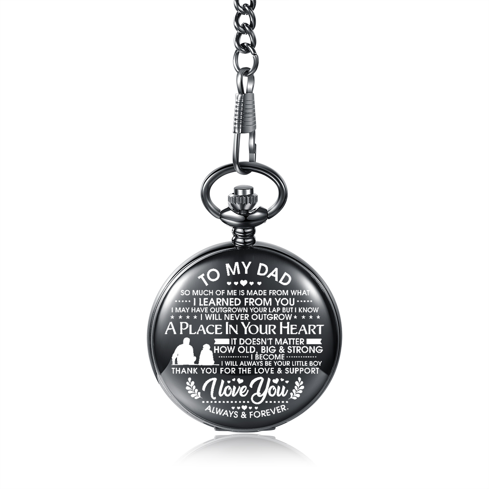To My Dad-Pocket Watch Gifts for Father Engraved Pocket Watch