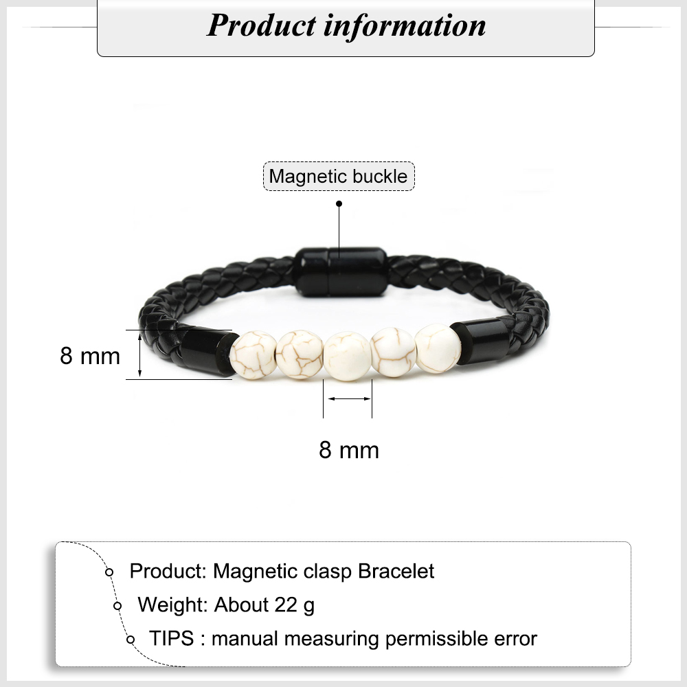 Tiger Eye Black Onyx Beaded Bracelet Men