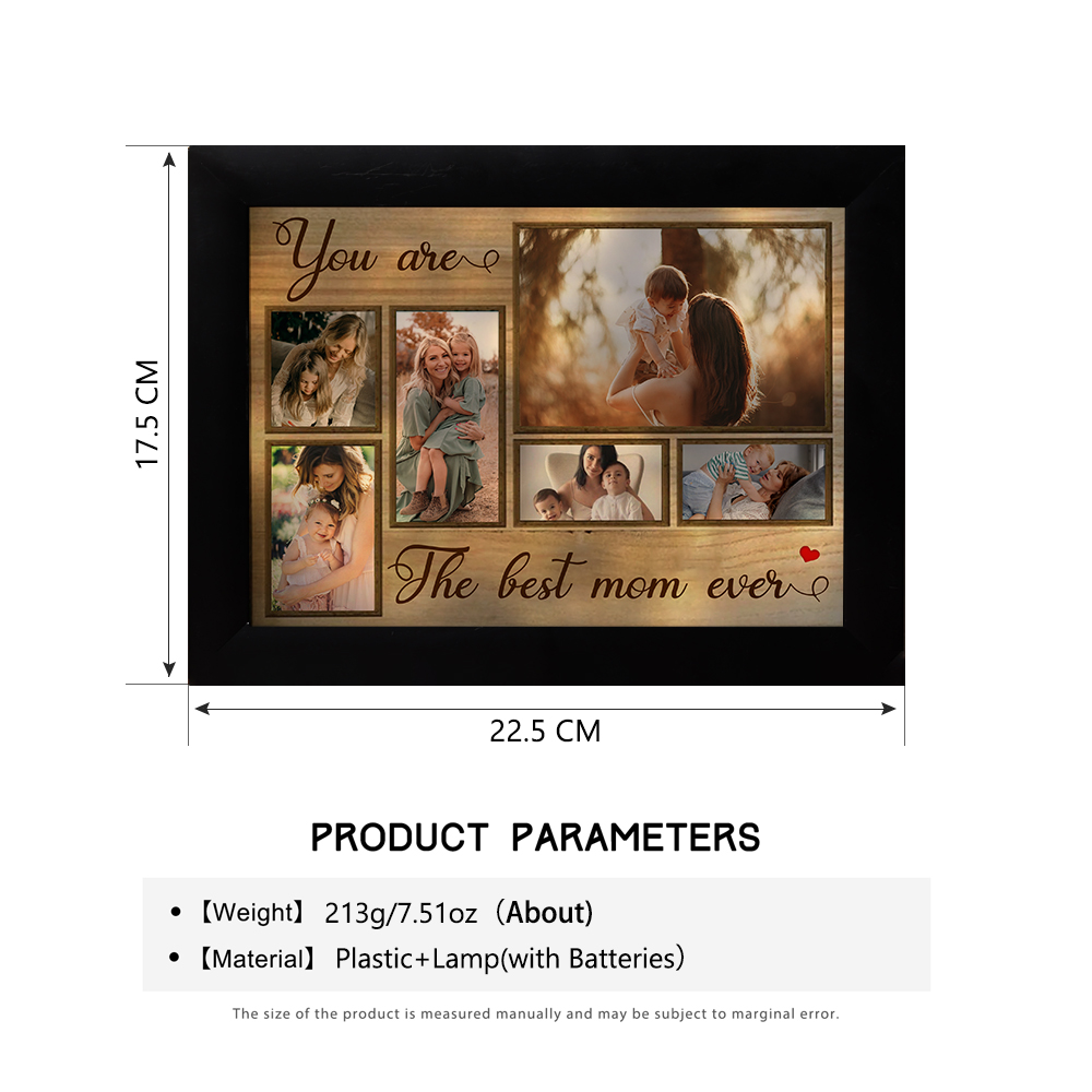 Photo-Personalized Frame Set With Night Light Custom Gift For Family