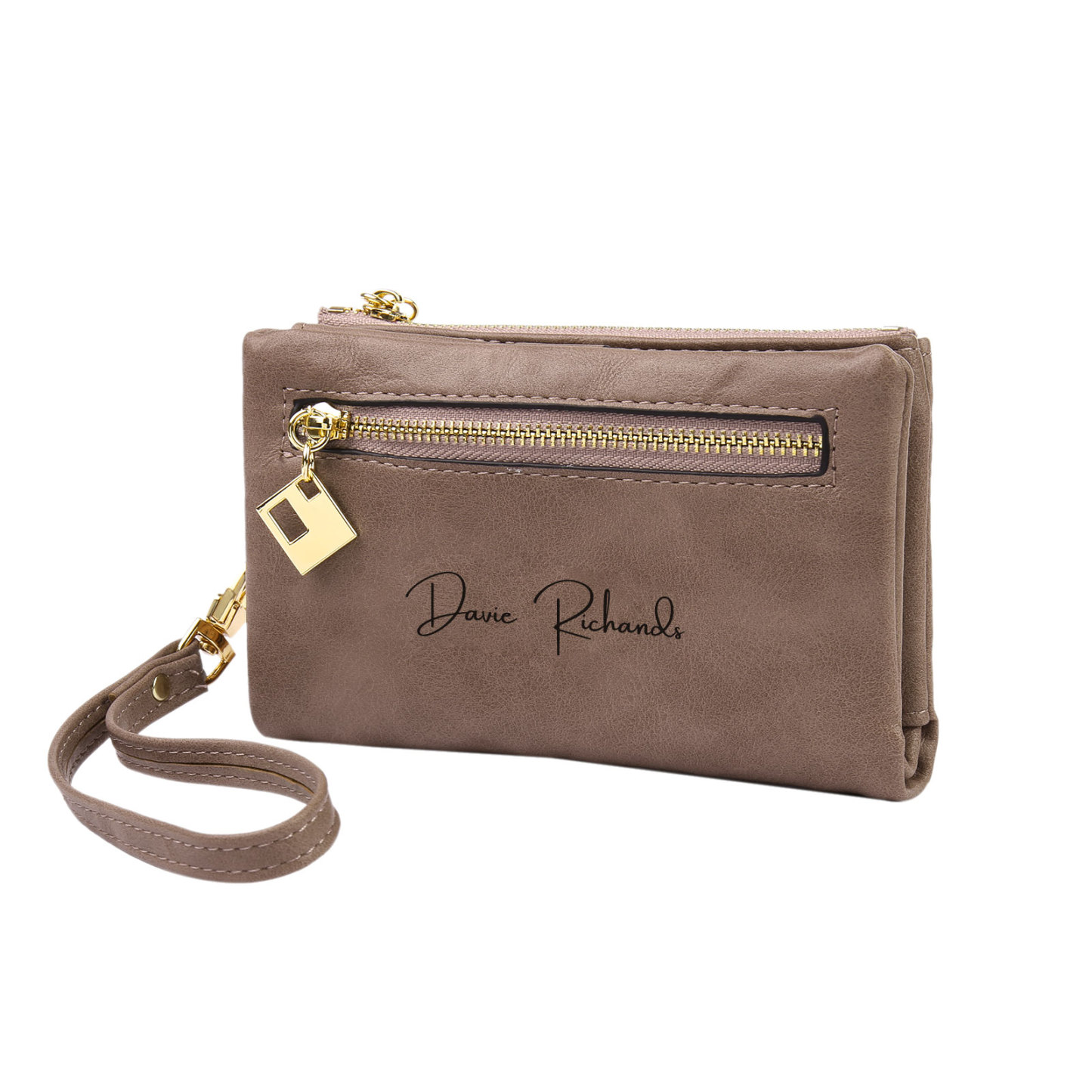 Personalized Photo & Text PU Leather Wallet Coin Purse Three Colors Available Gift for Her