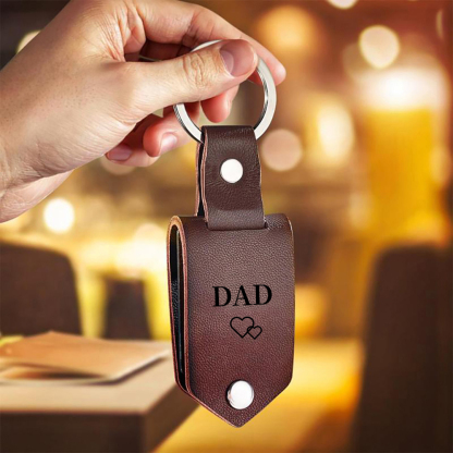 Personalized Photo Keychain Gift Customized Name Special Keychain Gift for Dad/Grandpa