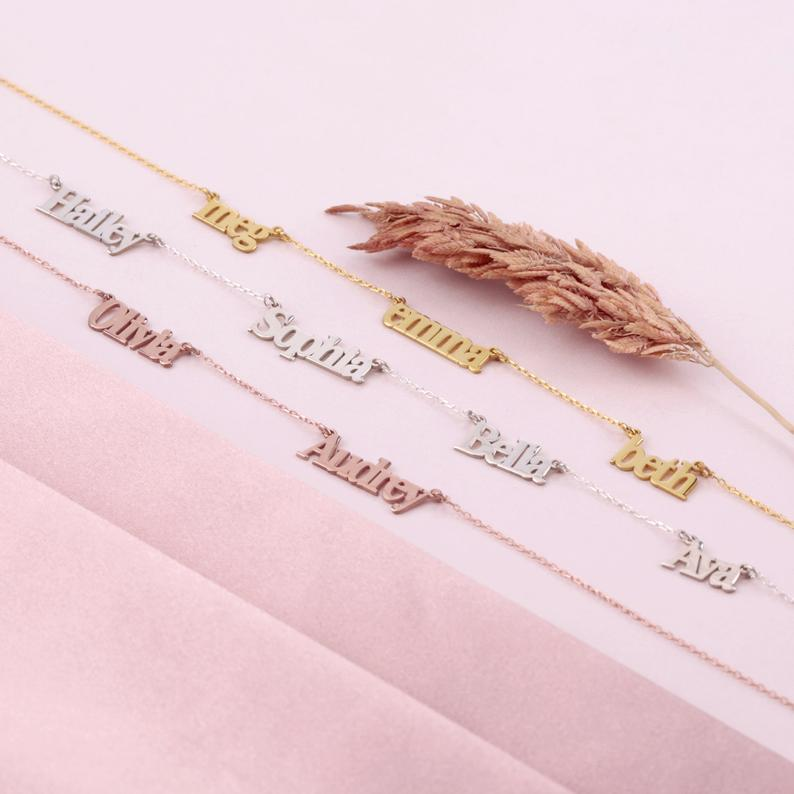 Personalized Necklace Custom 3 Names Necklace Gift For Women | Jessema