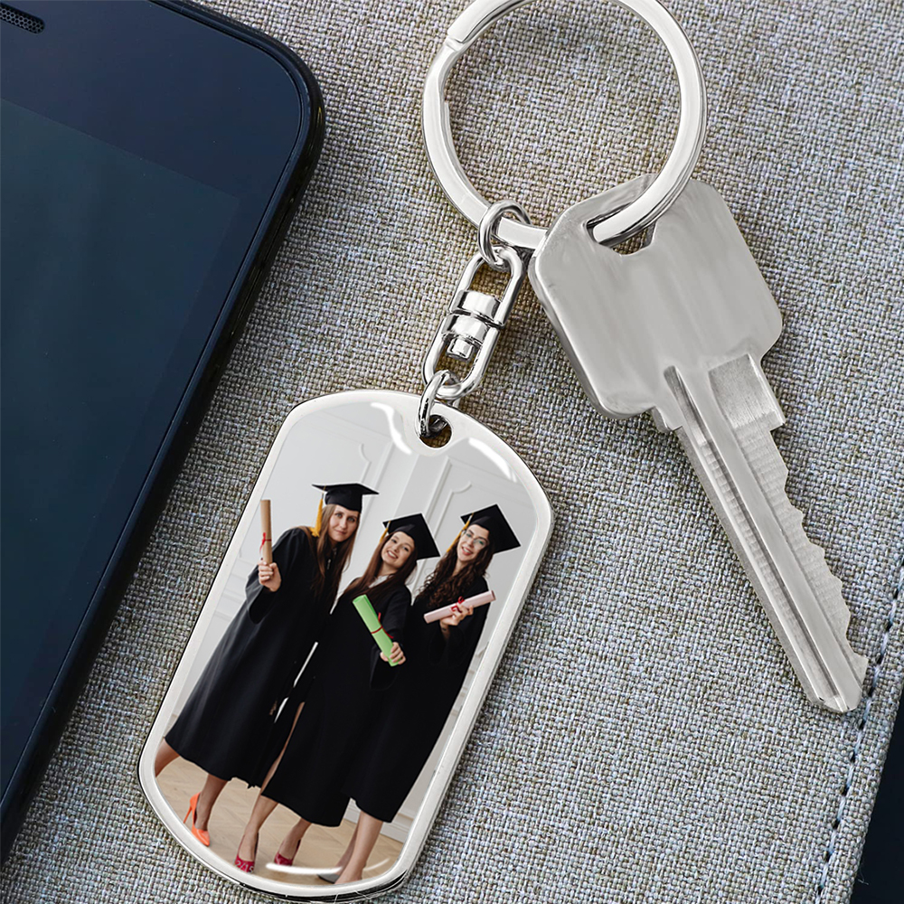 Personalized Photo Keychain 2024 Graduation Gifts-Graduation is the first step of the next chapter of your life