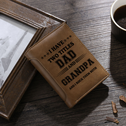 Customizable Name Wallet Gift for Grandpa | Unique Fist Design Personalized Grandfather Wallet – Jessemade