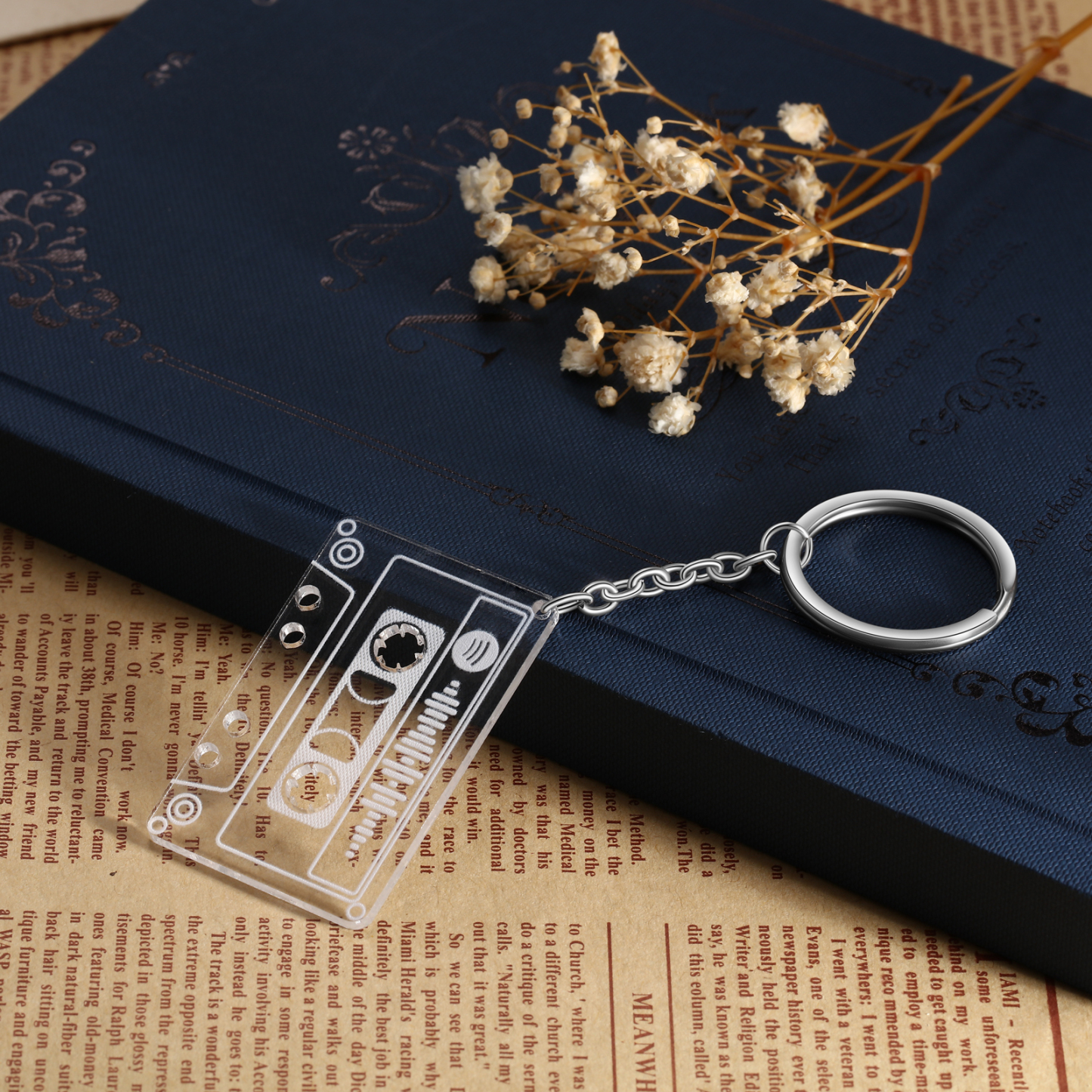 Personalized Music Spotify Code Keychain Gifts For Her