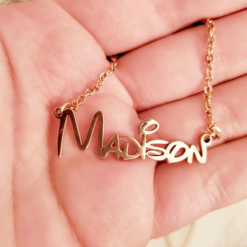 Personalized Necklace Custom 1 Name Necklace Gift For Women | Jessemade