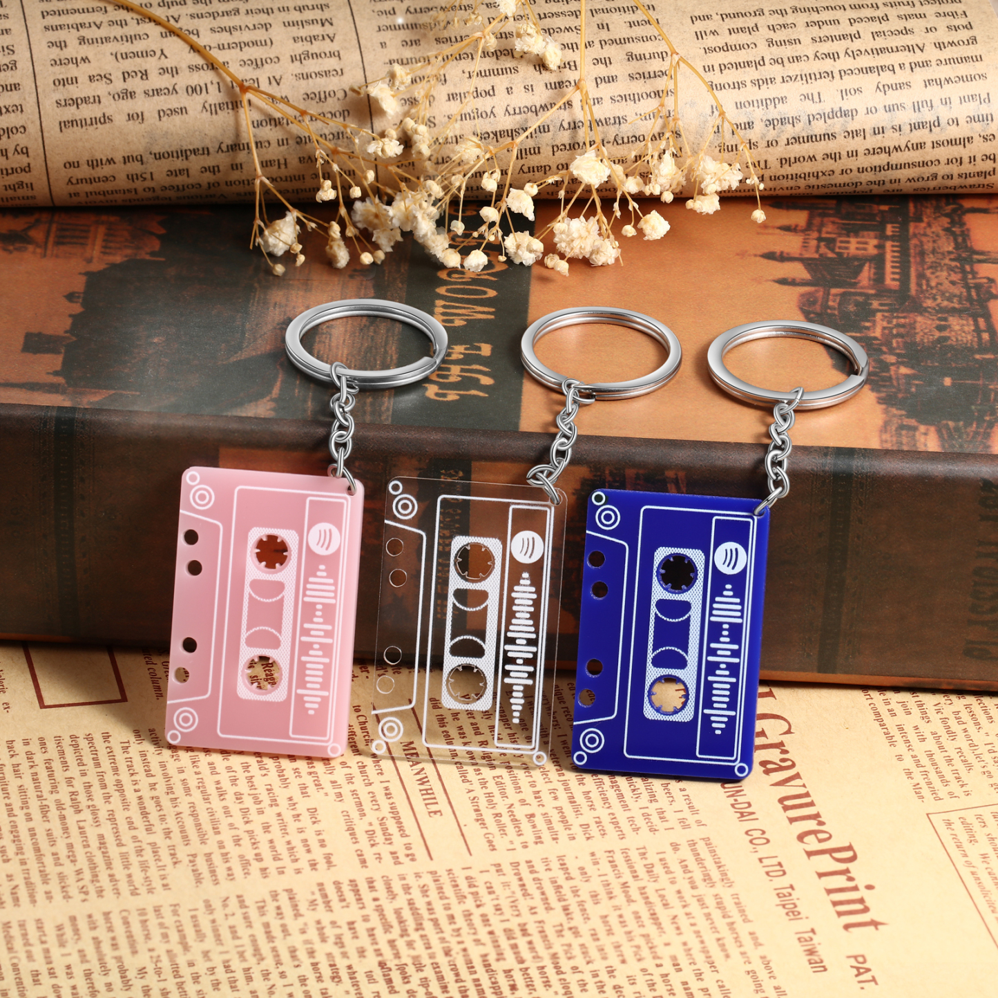 Personalized Music Spotify Code Keychain Gifts For Her