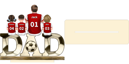 Personalized Wooden Soccer Dad Decor, Gift for Dad - soccer dad ornament, wooden soccer dad decoration 