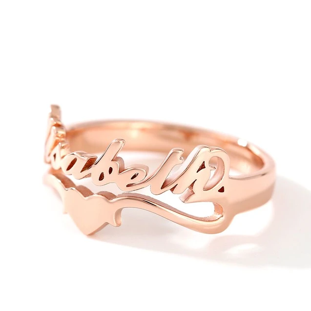 Personalized Ring Custom 1 Name Ring GIFT For Women