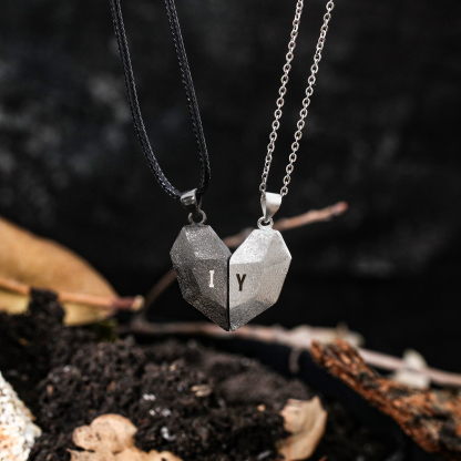 Personalized Matching Couple Necklace Custom Names Magnetic Necklace Valentine's Day Gifts for Couple