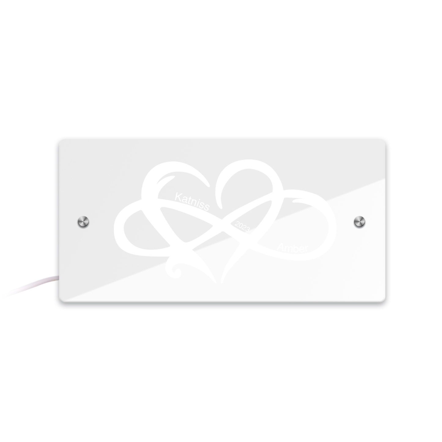 Personalized 2 Names And 1 Text Couple Name Mirror Led Light Custom Luminous Mirror Hanging Decoration Bedroom Gift For Her