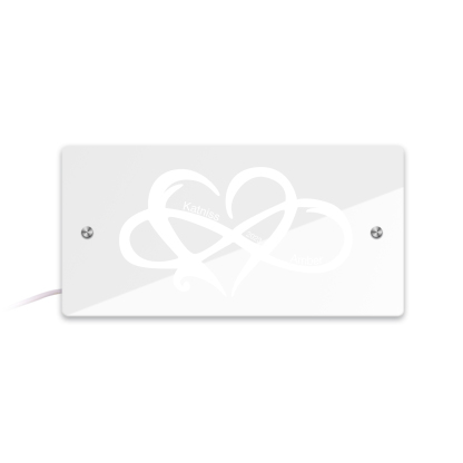 Personalized 2 Names And 1 Text Couple Name Mirror Led Light Custom Luminous Mirror Hanging Decoration Bedroom Gift For Her