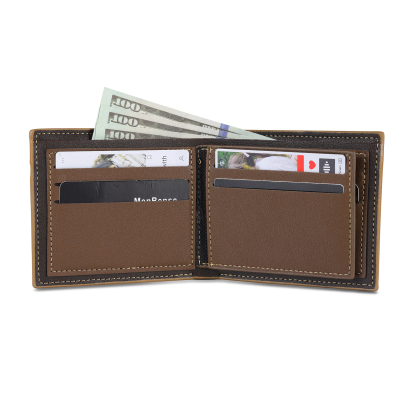 5 Names - Personalized Photo Custom Leather Men's Folding Wallet as a Father's Day Gift for Dad