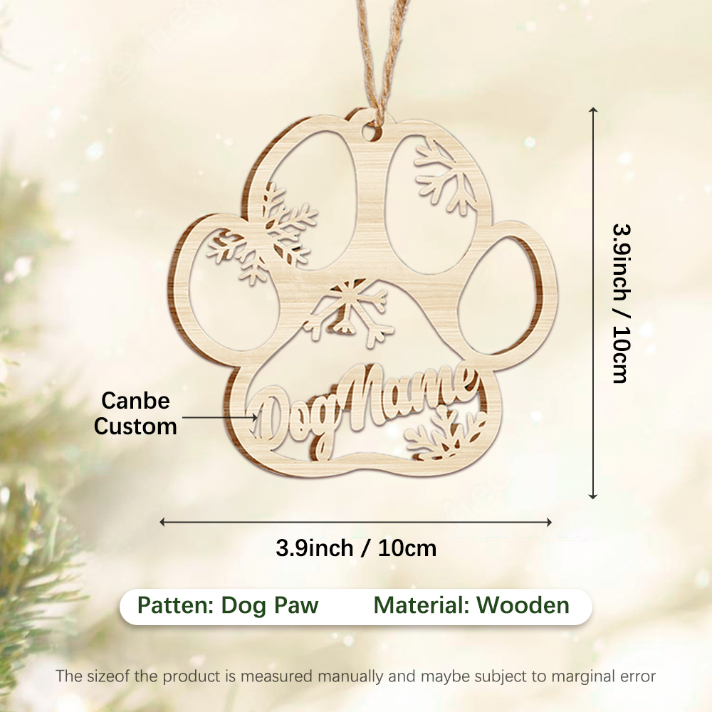 Personalized Pet Gift Custom Paw Ornament Christmas Gift For Family