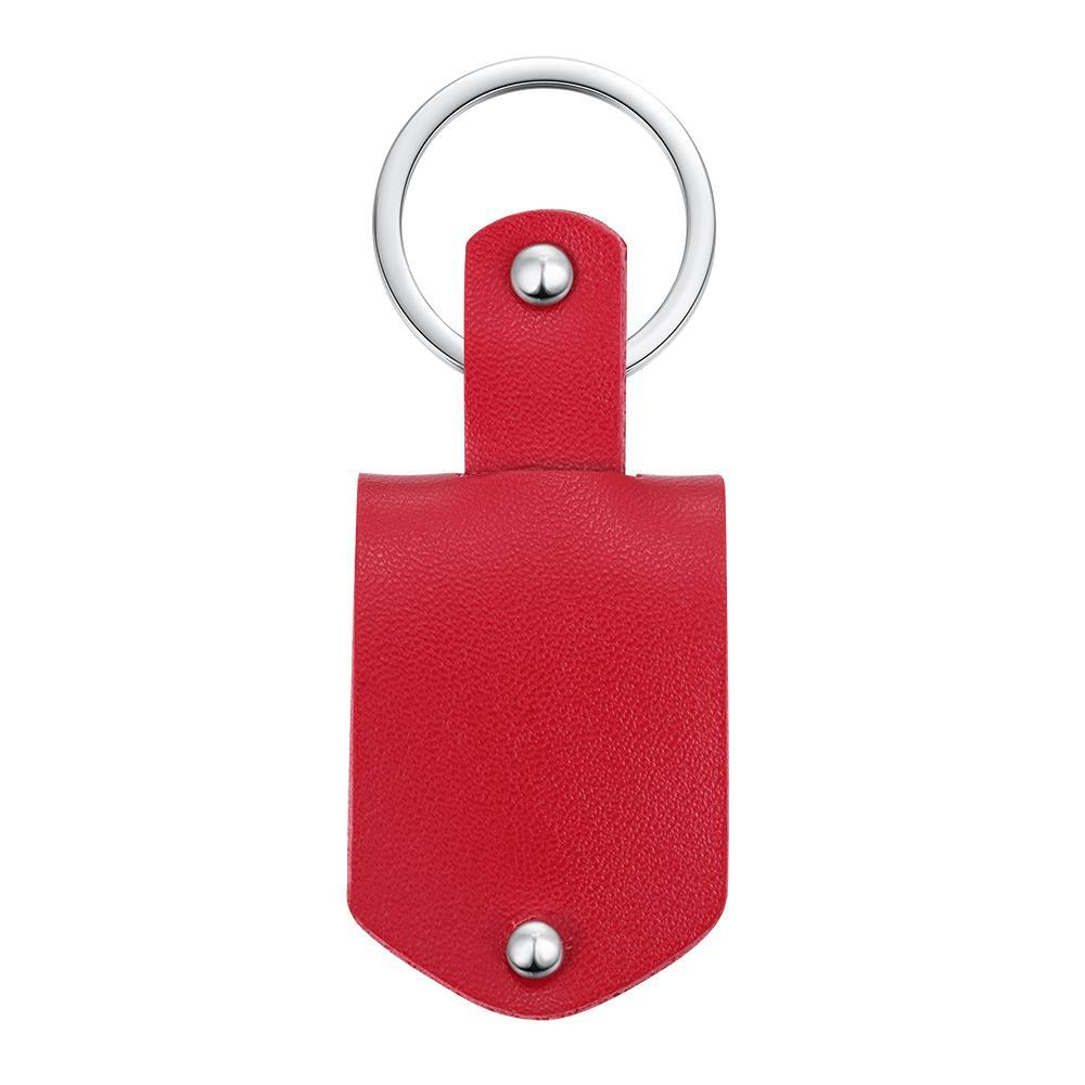 Personalized Leather Keychain Custom Photo Keychain Gifts For Father
