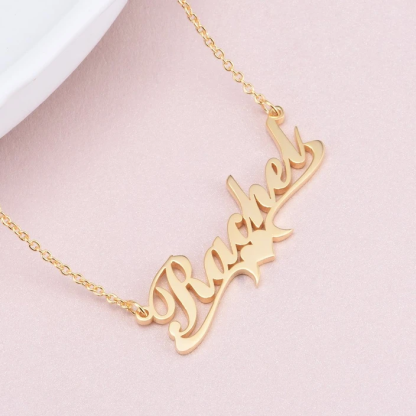 Personalized Heart Necklace Custom 1 Name Necklace Gift For Women | Jessemade