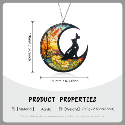 Personalize Bengal Cat Memorial Suncatcher Window Hanging Ornament - Pet Loss Sympathy Gift For Cat Lover