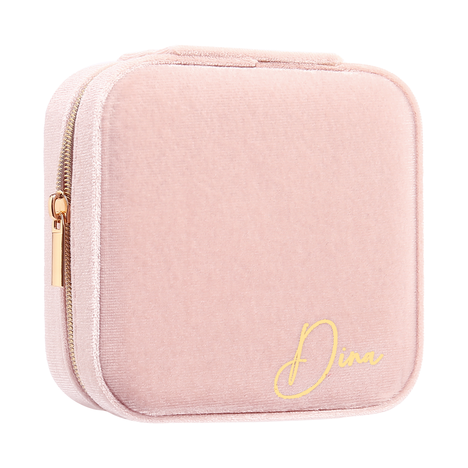 Square Jewelry Storage Box-Personalized 1 Name Customized Storage Box In Various Colors