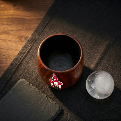 Personalized Wooden Whiskey Tumbler Cup for Dad Customized with 1–5 Kids Names Football Family