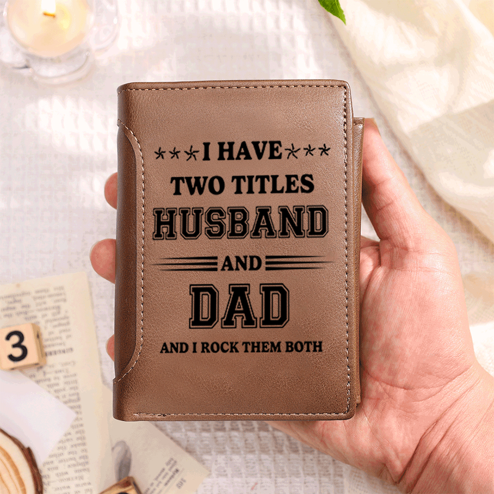 Personalized Men’s Wallet - Practical & Sentimental Husband Dad Wallet