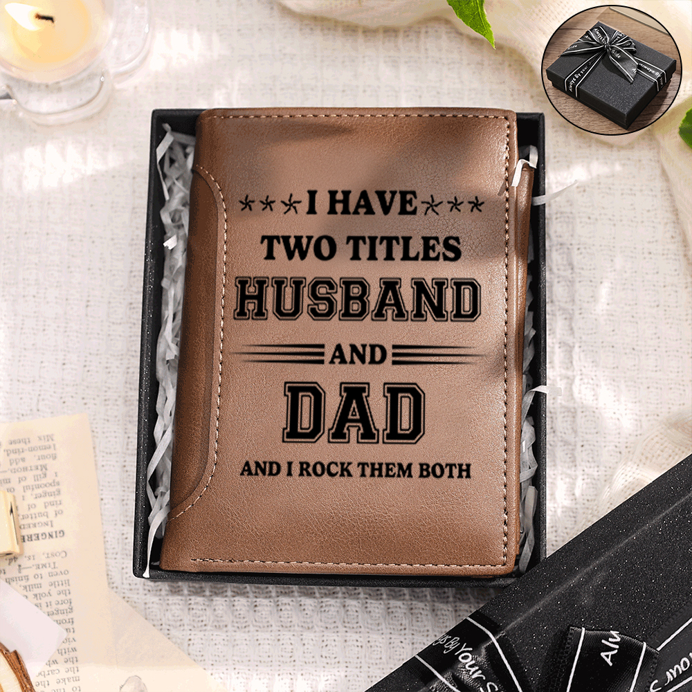 Personalized Men’s Wallet - Practical & Sentimental Husband Dad Wallet, Best Gift for Father’s Day