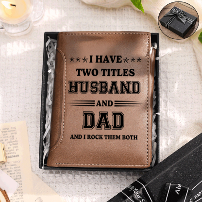 Personalized Men’s Wallet - Practical & Sentimental Husband Dad Wallet, Best Gift for Father’s Day