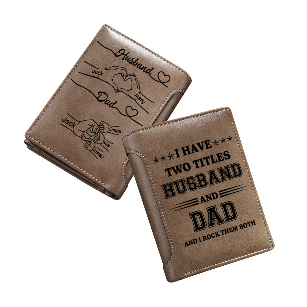 Personalized Men’s Wallet - Practical & Sentimental Husband Dad Wallet, Best Gift for Father’s Day