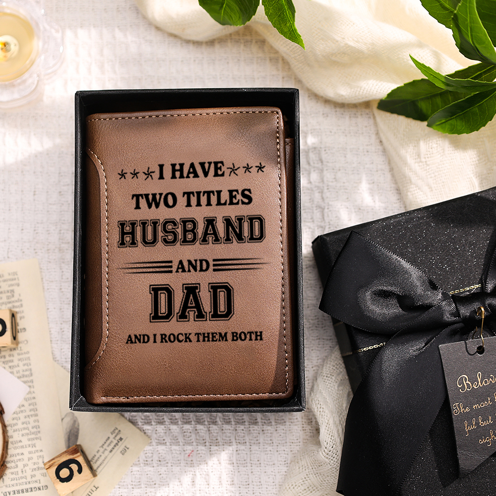 Personalized Men’s Wallet - Practical & Sentimental Husband Dad Wallet, Best Gift for Father’s Day