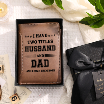 Personalized Men’s Wallet - Practical & Sentimental Husband Dad Wallet, Best Gift for Father’s Day
