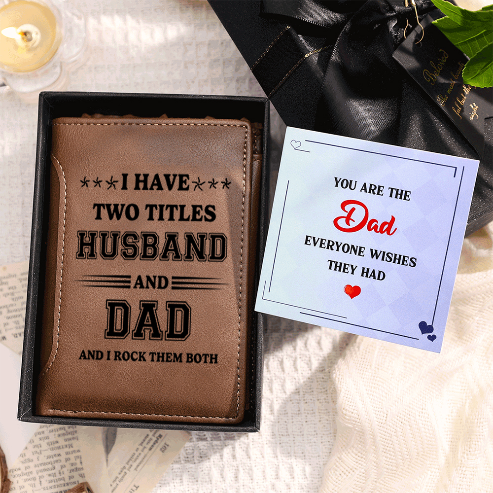 Personalized Men’s Wallet - Practical & Sentimental Husband Dad Wallet, Best Gift for Father’s Day