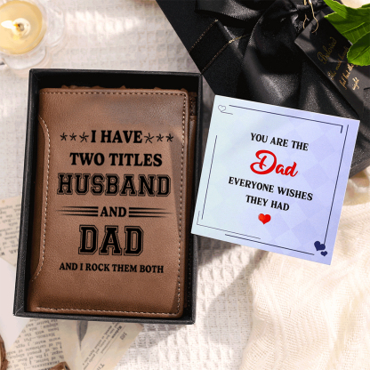 Personalized Men’s Wallet - Practical & Sentimental Husband Dad Wallet, Best Gift for Father’s Day