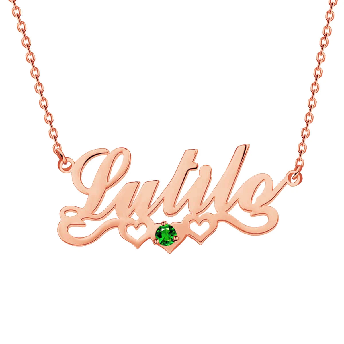 Personalized Necklace With Birthstone Custom 1 Name Necklace Gift For Women | Jessemade
