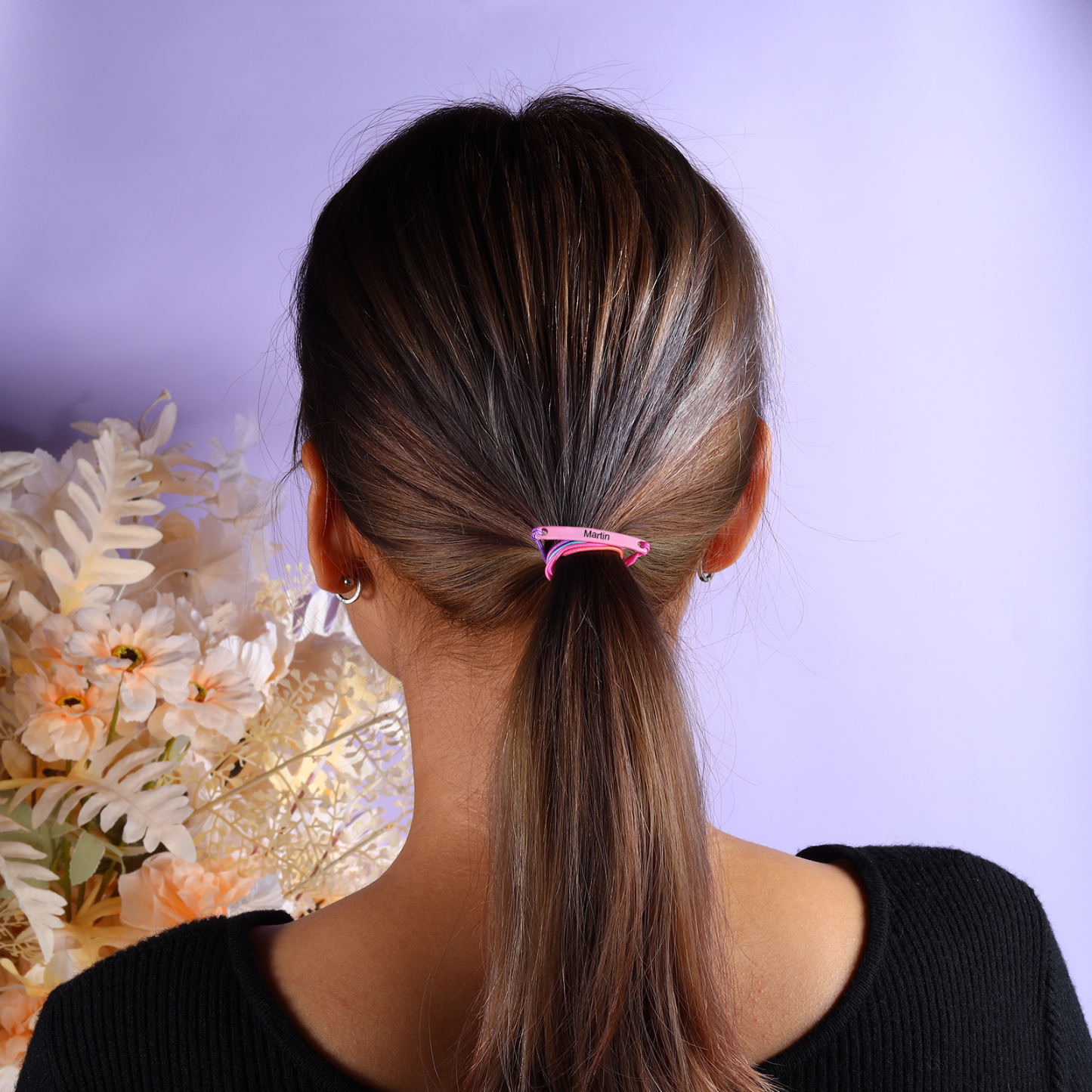 Personalized Name Elastic Rope Stainless Steel Bracelet Adjustable School Gift For Kid