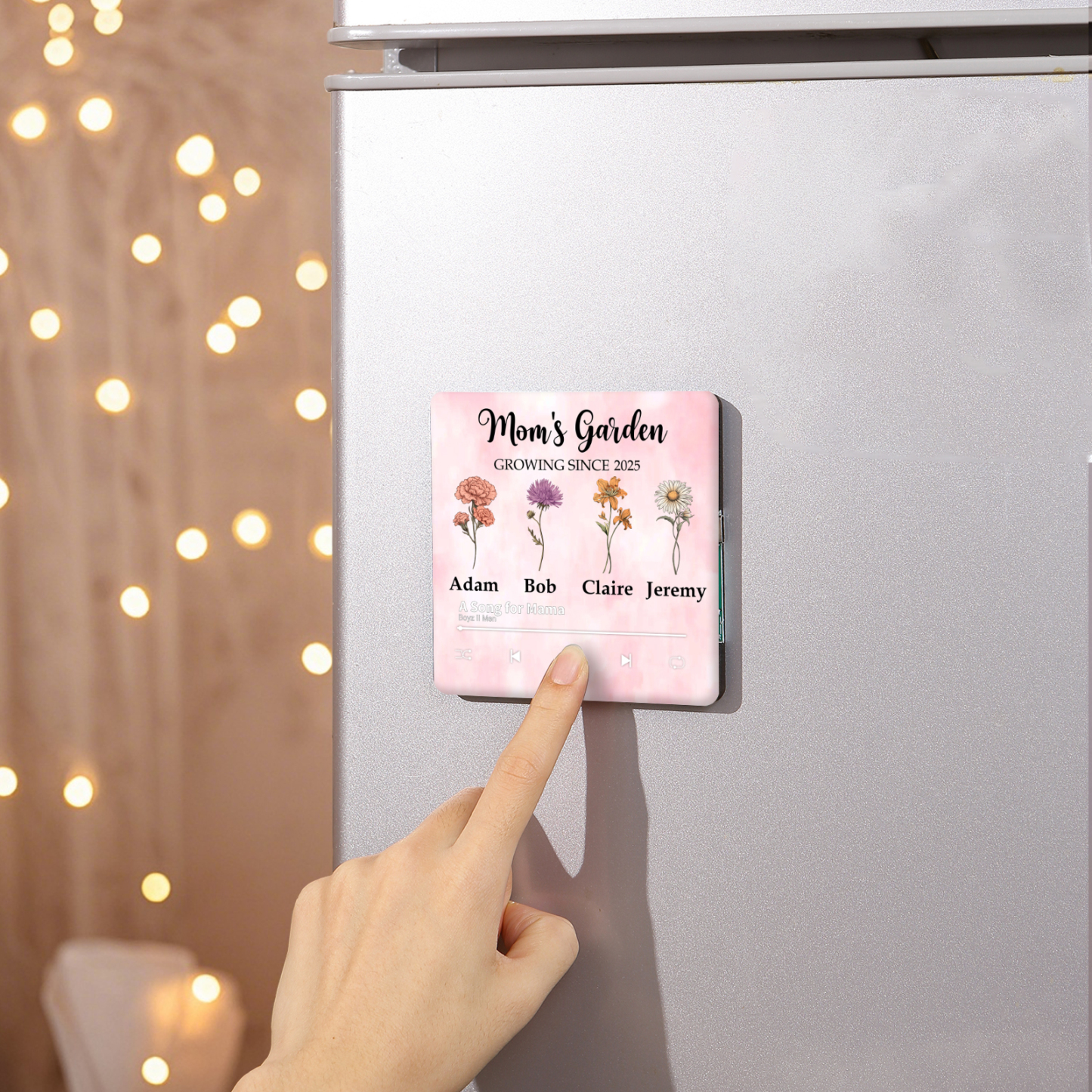 Personalized Fridge Magnets – Personalized with 1-8 Birth Flowers & Names – Perfect Mother’s Day Gift