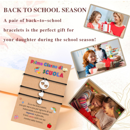 3 Love Elastic Stainless Steel Bracelets, A Back-To-School Gift For Daughter