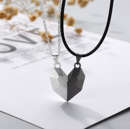 Personalized Matching Couple Necklace Custom Names Magnetic Necklace Valentine's Day Gifts for Couple