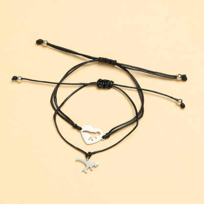 Back to School Gift Set - Personalized Gift Customized Name and Date Enamel Mug & Dinosaur Pencil Pouch & Dinosaur Bracelet Set - Gift for Kids