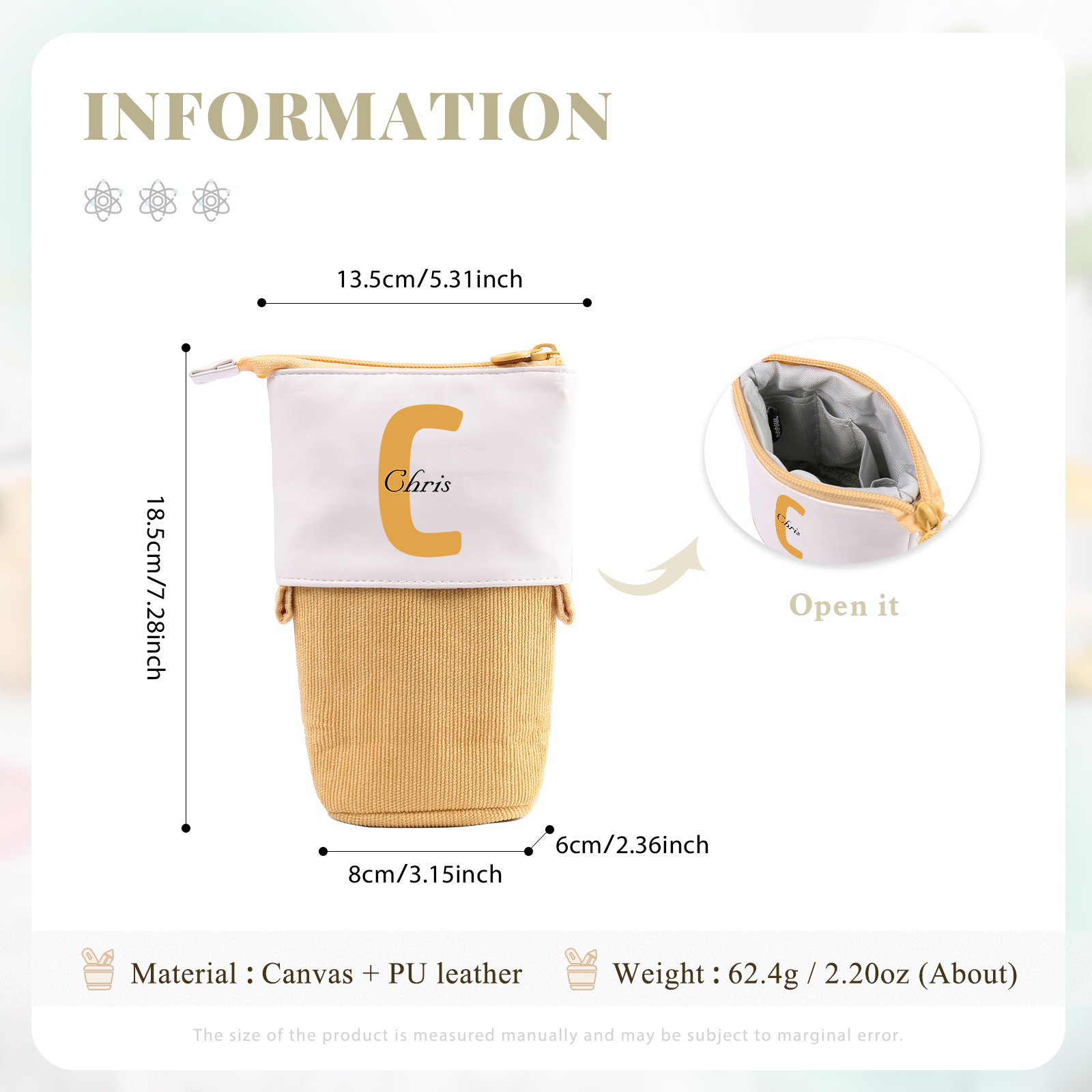 Personalized Pencil Case Custom Name And Letter Pencil Case Boys Girls Back To School Gift