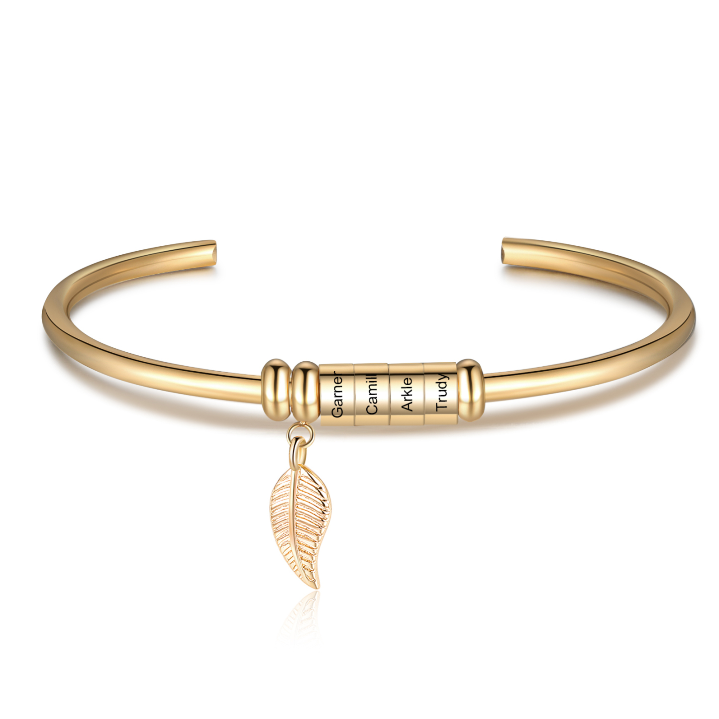 4 Names Leaf Beaded Bracelet Three Colors Exquisite Bracelet Gift for Her